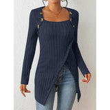 Women's Comfortable Side Slit Long Sweater - Weriion