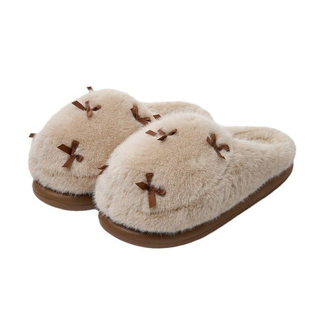 Women's Cute Comfortable Warm Indoor Home Fluffy Plush Slippers - Weriion