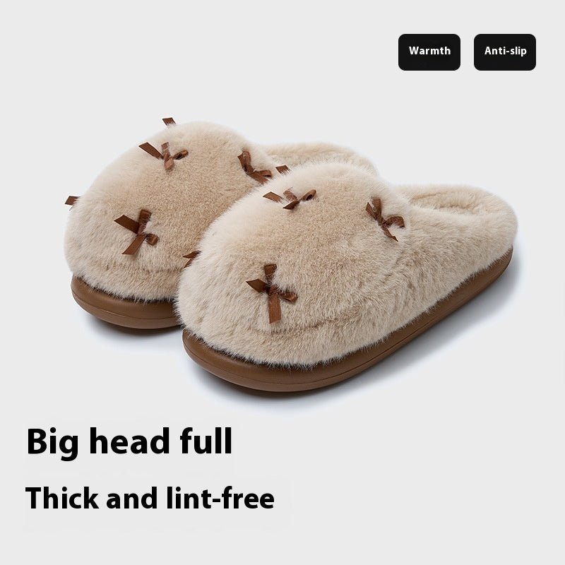 Women's Cute Comfortable Warm Indoor Home Fluffy Plush Slippers - Weriion