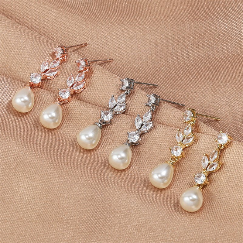 Women's Elegant Pearl Earrings - Weriion