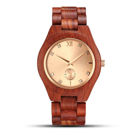 Women's Elegant Quartz Wood Watch - Weriion