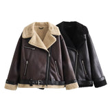 Women's Fur & Leather Jacket - Weriion