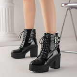 Women's High Heeled Autumn And Winter Boots - Weriion