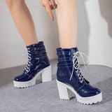 Women's High Heeled Autumn And Winter Boots - Weriion