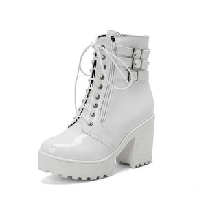 Women's High Heeled Autumn And Winter Boots - Weriion