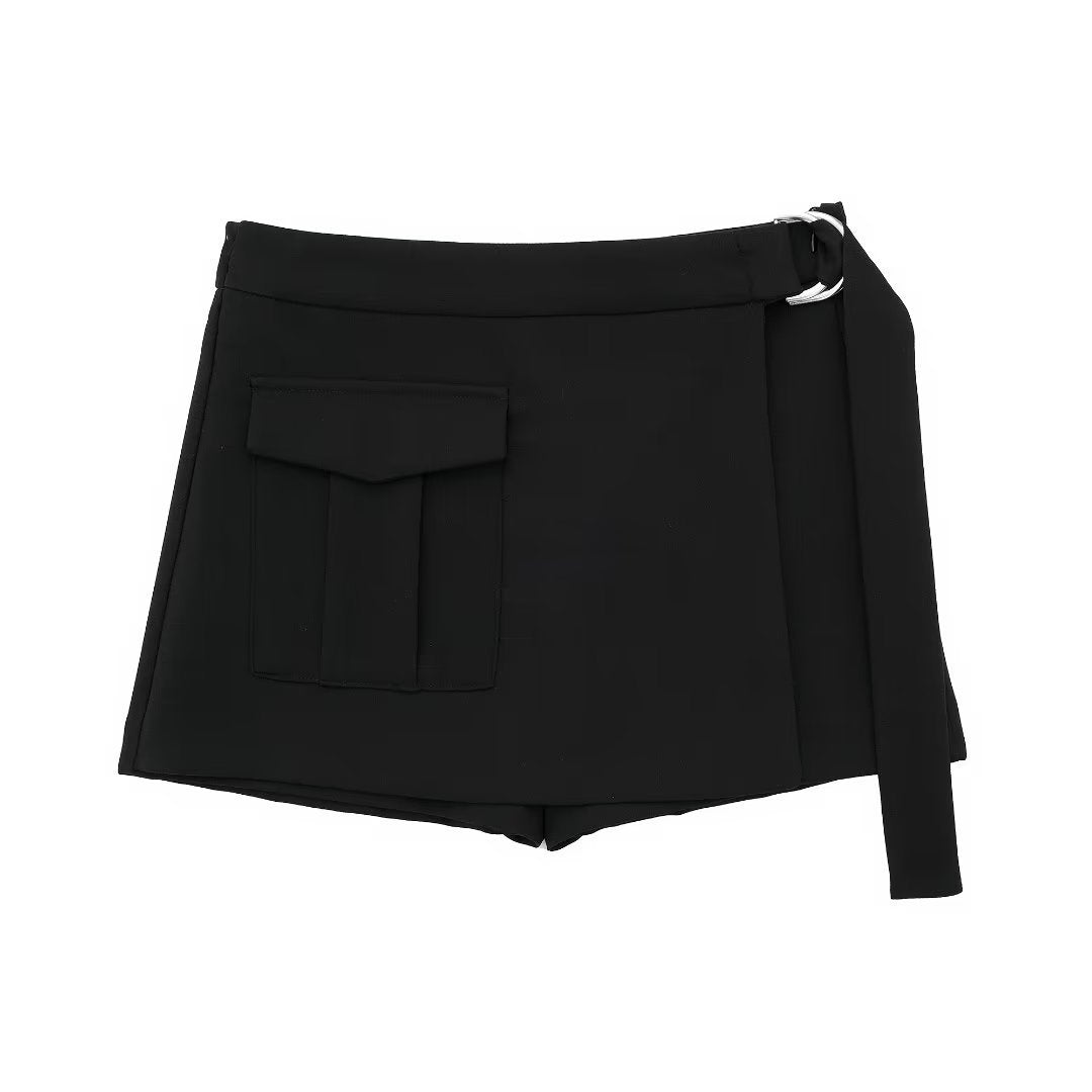 Women's High Waist With Belt Skirt - Weriion