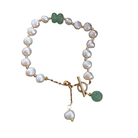 Women's Irregular Adjustable Freshwater Pearl Bracelet - Weriion