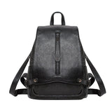 Women's Leather Backpack With Unique Zipper Design - Weriion