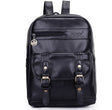 Women's Leather Vintage Fashion Backpack - Weriion