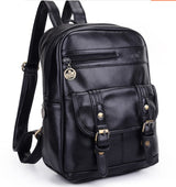 Women's Leather Vintage Fashion Backpack - Weriion