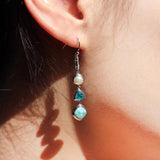 Women's Natural Sea Stone Earrings - Weriion