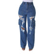 Women's Pants Ripped Stretchable Jeans - Weriion