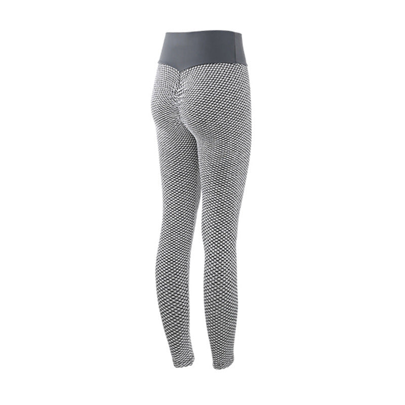 Women's Plaid Seamless Breathable Gym Tights Leggings Fitness Yoga Pants - Weriion