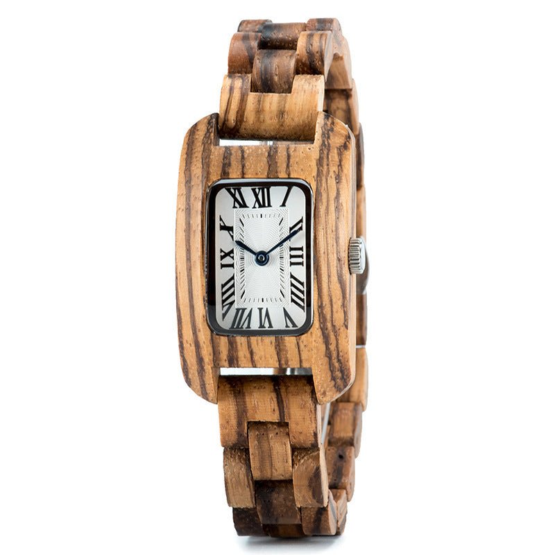 Women's Rectangular Small Wood Watch - Weriion