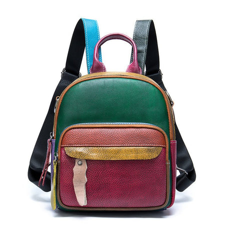 Women's Retro Vintage Leather Backpack - Weriion