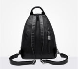 Women's Soft Leather Woven Backpack - Weriion