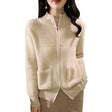 Women's Solid Color Loose Fit Sweater With Pockets - Weriion