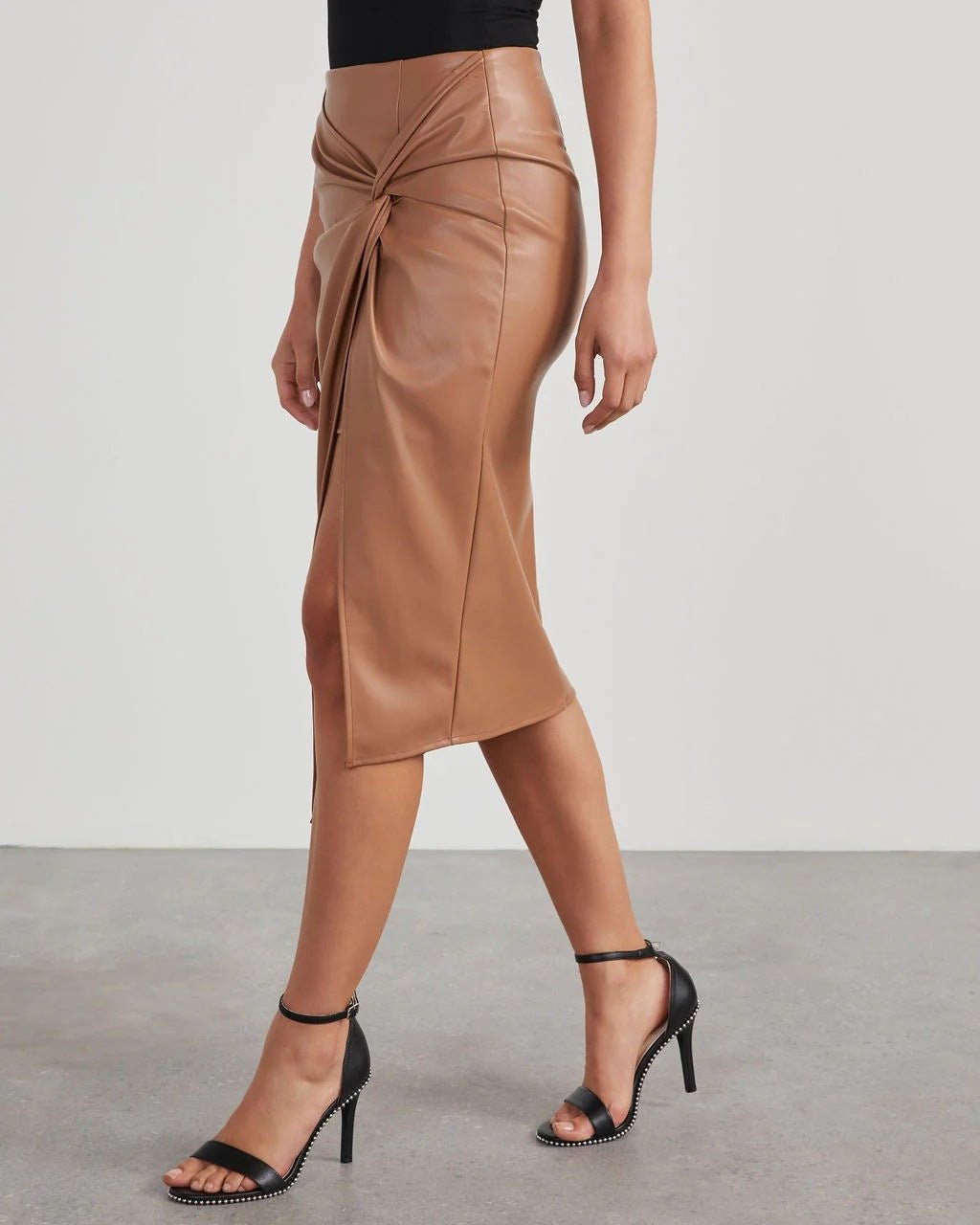 Women's Split Mid - Length Hot Girl Leather Hip Skirt - Weriion