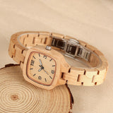 Women's Square Bamboo Wood Watch - Weriion