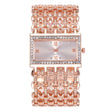 Women's Steel Band Rectangular Shaped Rhinestone Watch - Weriion