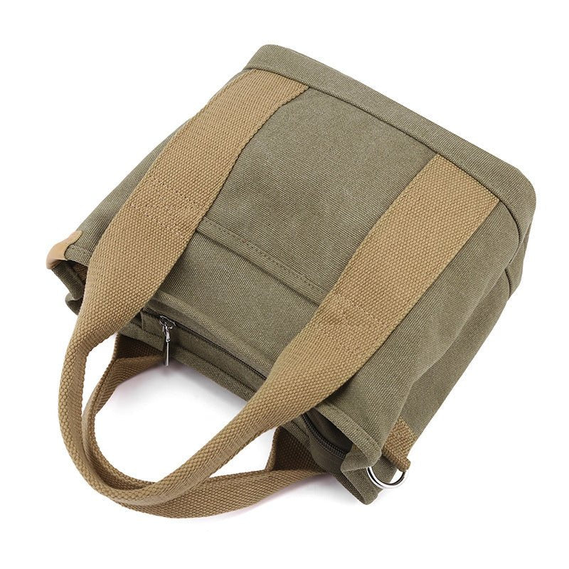 Women's Trendy Simple Fashion Style Large Capacity Commute Leisure Canvas Shoulder Bag - Weriion