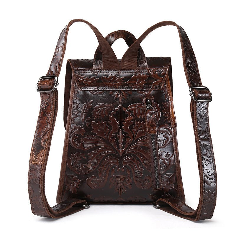 Women's Vintage PU Leather Backpack - Weriion