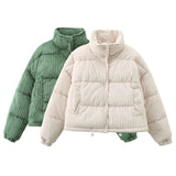 Women's Warm Loose Fit Puffer Jacket - Weriion