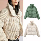 Women's Warm Loose Fit Puffer Jacket - Weriion