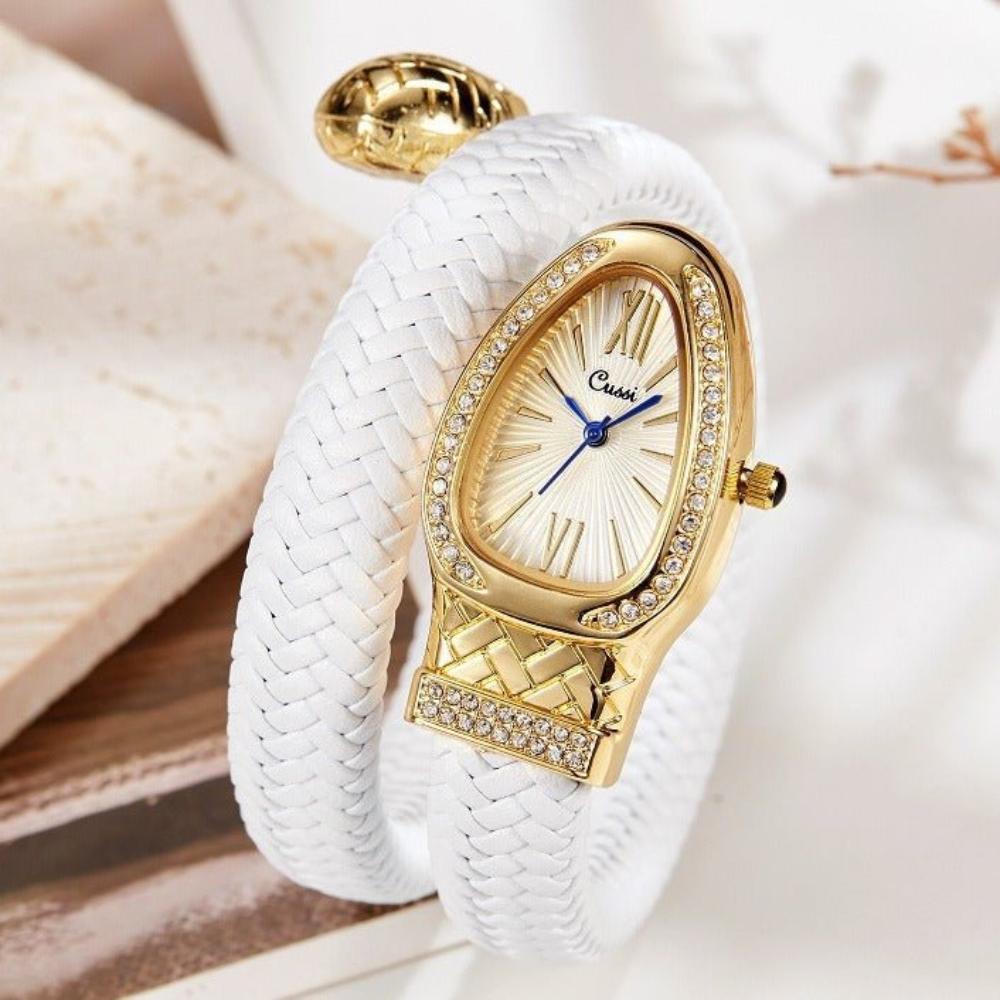 Women's Watch With Snake Shaped Leather Strap - Weriion