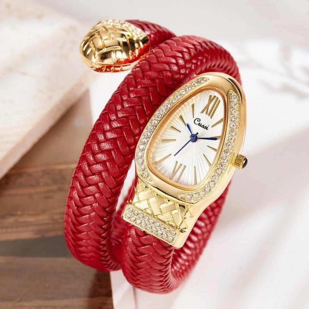 Women's Watch With Snake Shaped Leather Strap - Weriion