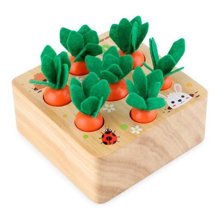 Wooden Board With Wooden Carrots Educational toys - Weriion