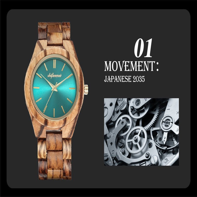 Wooden Quartz Watch With Steel Buckle - Weriion