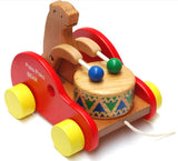 Wooden Small Bear Knocking Drum Early Educational Toy - Weriion