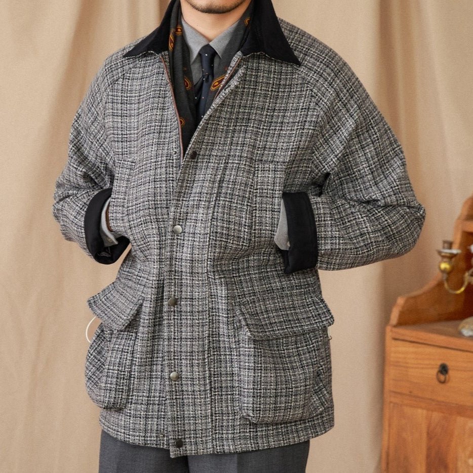 Woolen Safari Jacket All - Matching Stitching Warm Retro Coat - Weriion