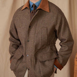 Woolen Safari Jacket All - Matching Stitching Warm Retro Coat - Weriion