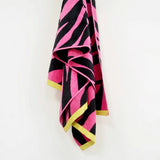 Pink & Black Towel With Zebra Pattern