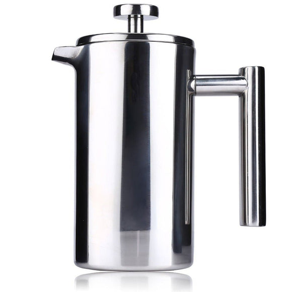 1000ML Stainless Steel Coffee Pot French Press with Filter Double Wall - Weriion