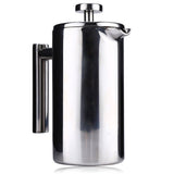 1000ML Stainless Steel Coffee Pot French Press with Filter Double Wall - Weriion