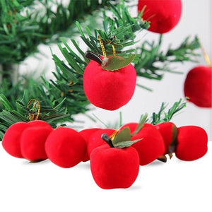 12pcs Red Apple Pendant Christmas Tree Decorations - Weriion