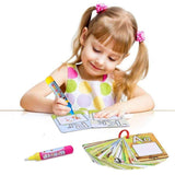 26 English Learning Water Drawing Cards With 2 Pens - Weriion