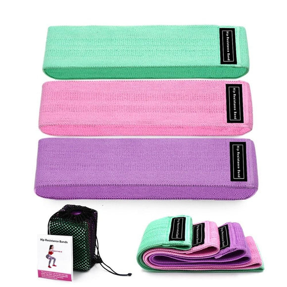 3-Piece Set Of Fitness Resistance Bands - Weriion