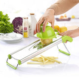 5 In 1 V Blade Stainless Steel Design Food Mandoline Slicer Vegetable Cutter - Weriion
