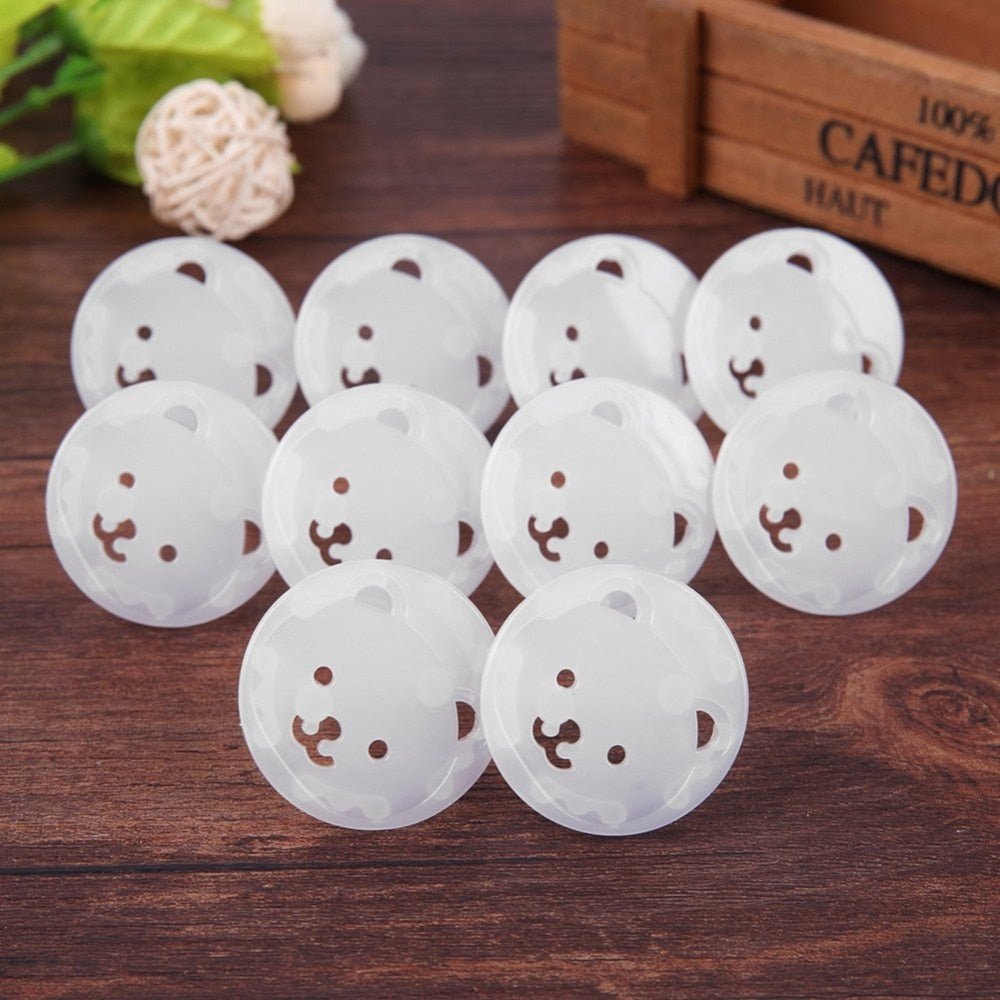 5pcs Bear Pattern EU Plug Electrical Outlet Cover Protection For Children - Weriion