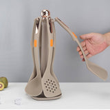 7-Piece Silicone Cooking Utensils Set - Weriion