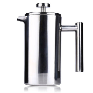 800ML Stainless Steel Coffee Pot French Press with Filter Double Wall - Weriion