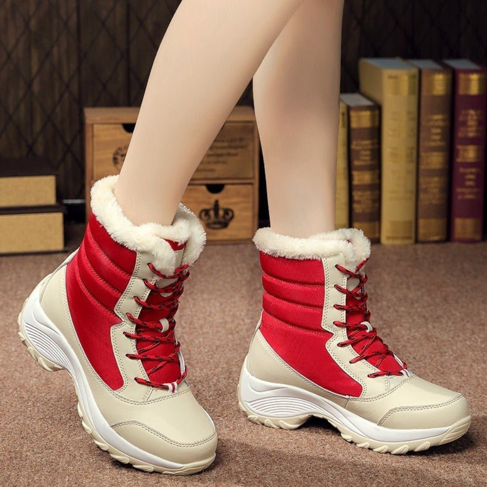 Artificial PU Leather Winter Boots - Weriion