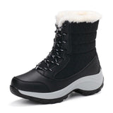 Artificial PU Leather Winter Boots - Weriion