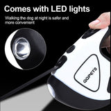 Automatic Retractable Dog Leash With LED Light For Night Safety - Weriion