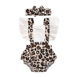 Baby Girl Leopard Print Outfit - Weriion
