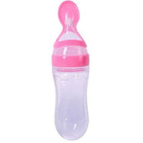 Baby Silicone Squeezing Milk Feeding Bottle - Weriion